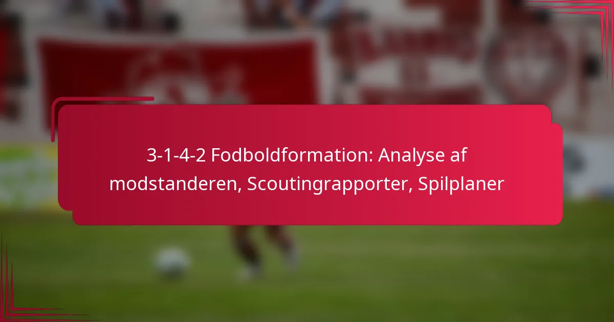 You are currently viewing 3-1-4-2 Fodboldformation: Analyse af modstanderen, Scoutingrapporter, Spilplaner