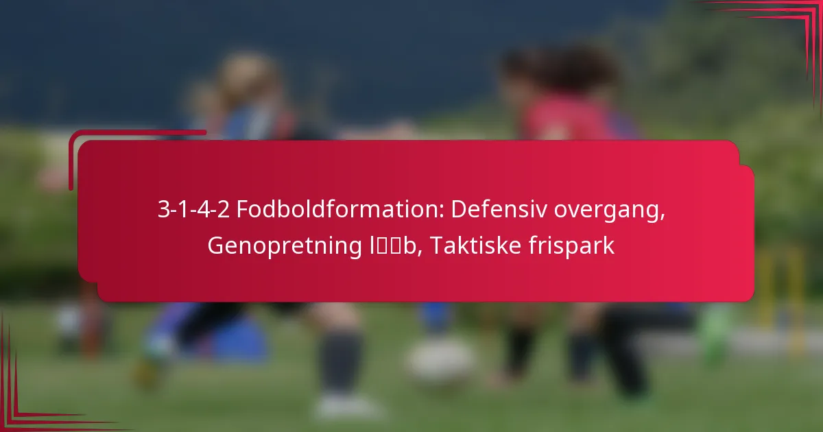 You are currently viewing 3-1-4-2 Fodboldformation: Defensiv overgang, Genopretning løb, Taktiske frispark