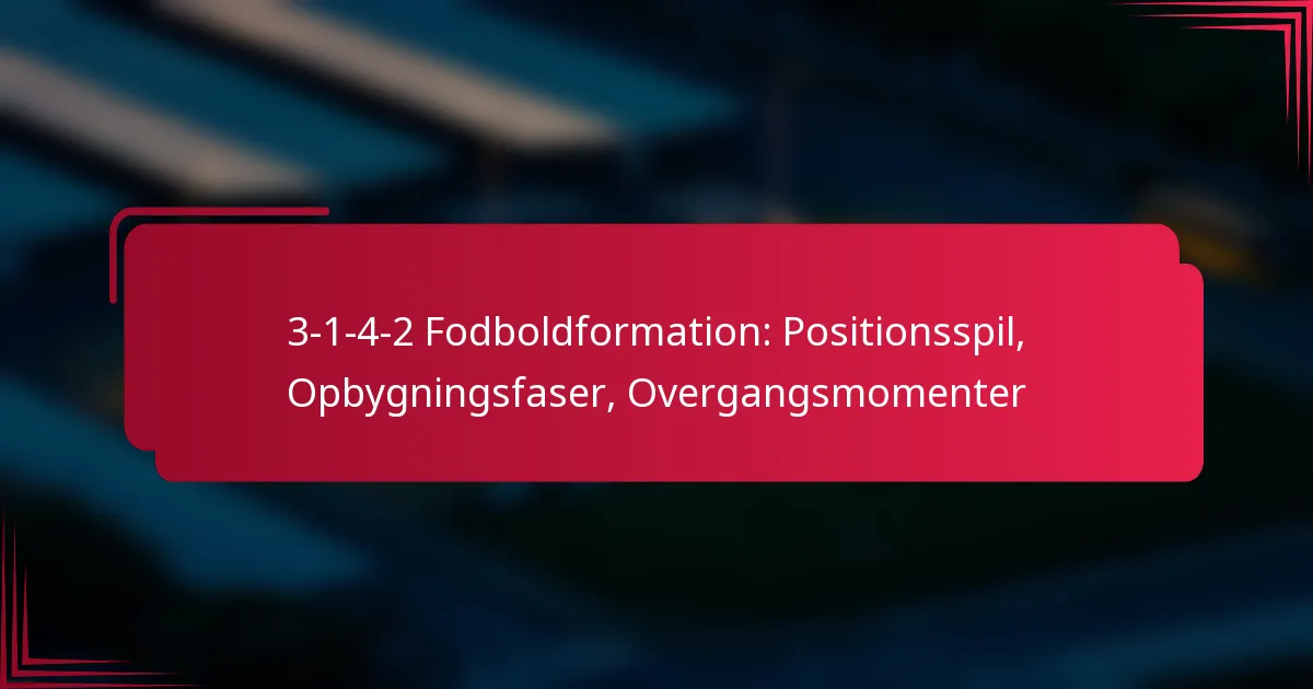 You are currently viewing 3-1-4-2 Fodboldformation: Positionsspil, Opbygningsfaser, Overgangsmomenter