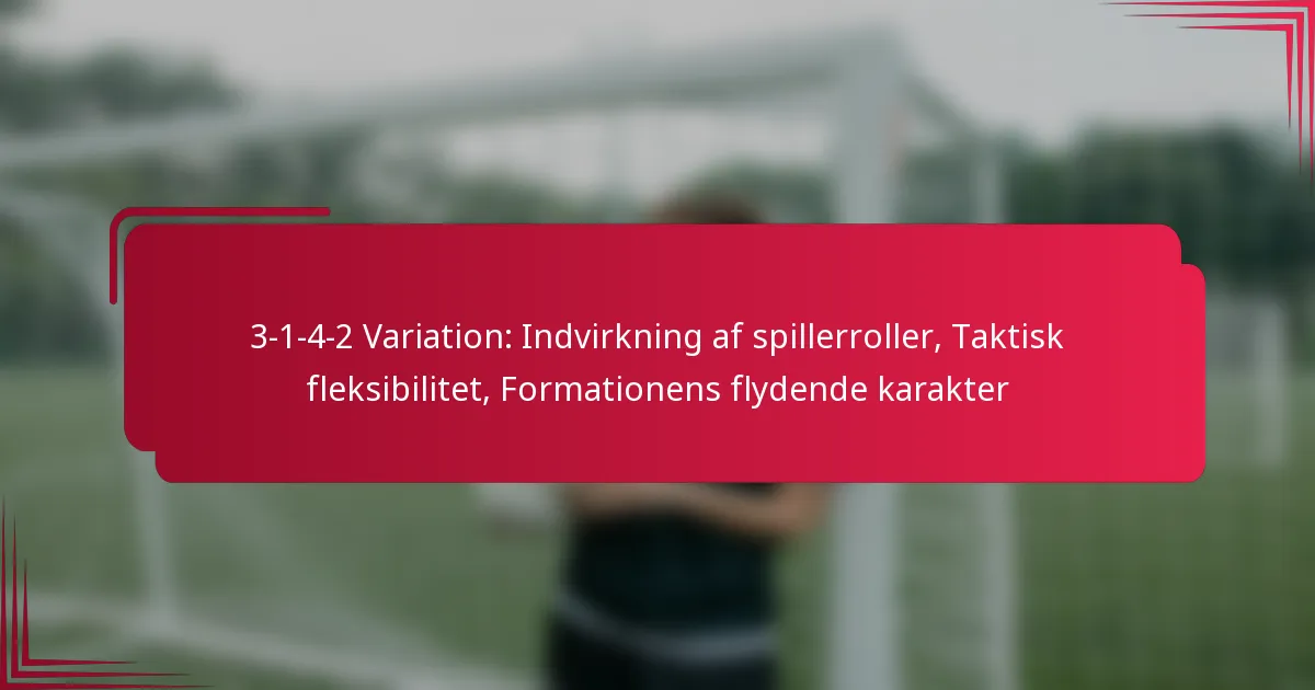 You are currently viewing 3-1-4-2 Variation: Indvirkning af spillerroller, Taktisk fleksibilitet, Formationens flydende karakter
