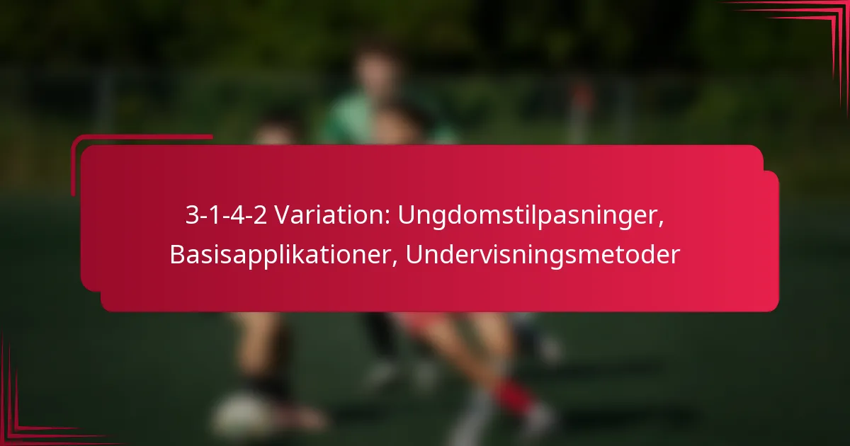 You are currently viewing 3-1-4-2 Variation: Ungdomstilpasninger, Basisapplikationer, Undervisningsmetoder
