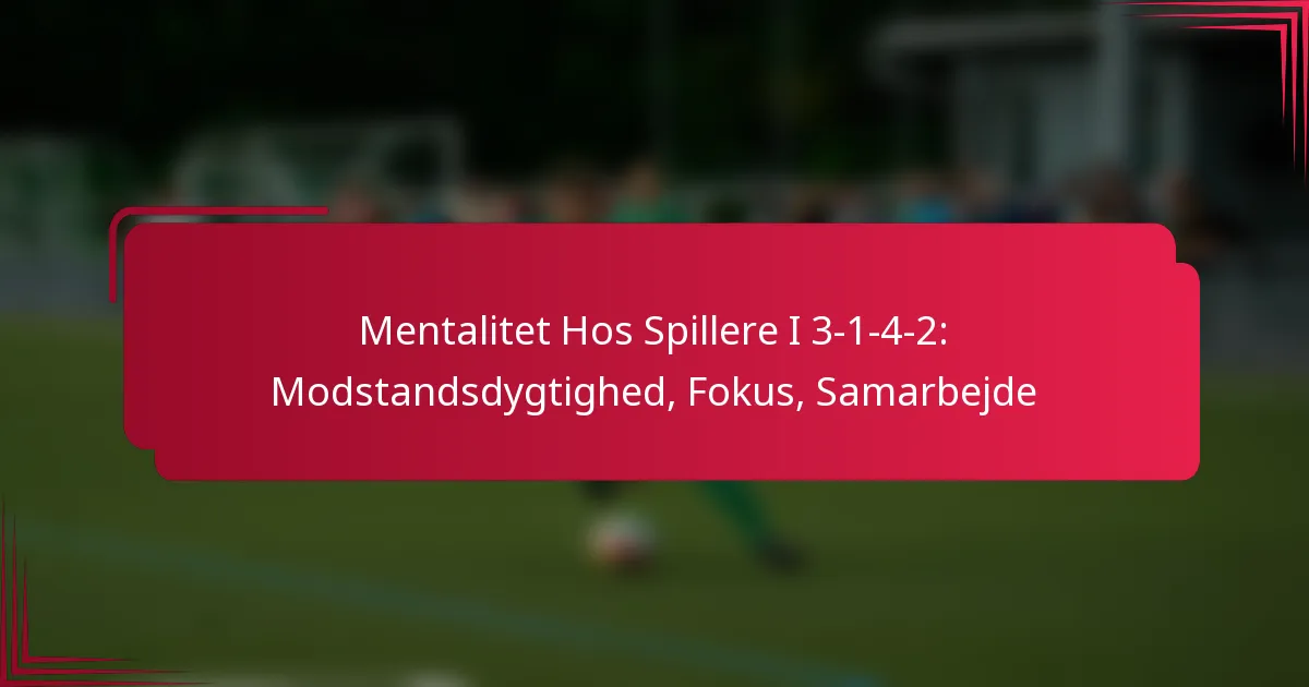 You are currently viewing Mentalitet Hos Spillere I 3-1-4-2: Modstandsdygtighed, Fokus, Samarbejde