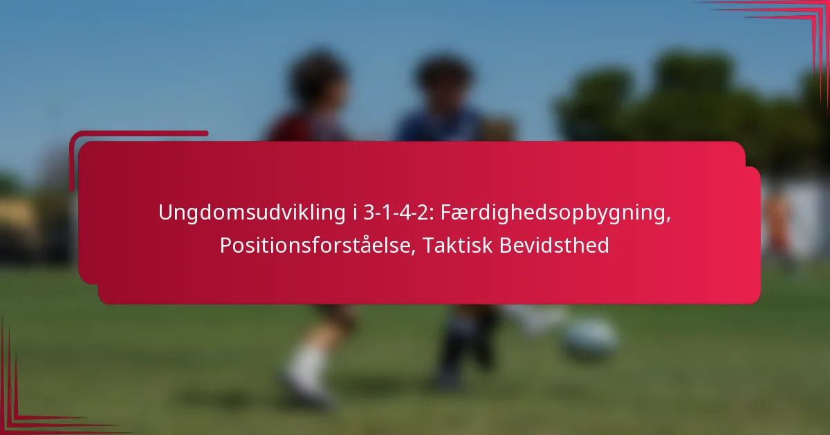You are currently viewing Ungdomsudvikling i 3-1-4-2: Færdighedsopbygning, Positionsforståelse, Taktisk Bevidsthed